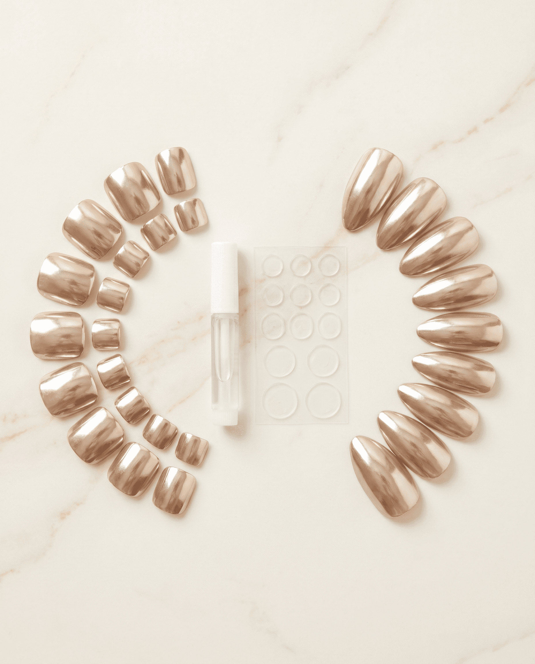 MITALÉ matching press-on toenail and fingernail sets